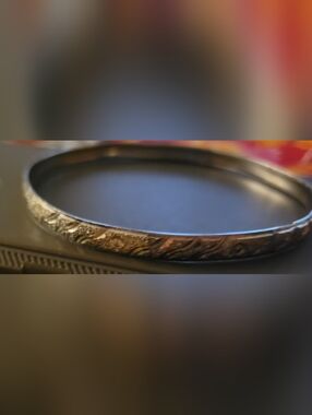 Bangel Bracelet Silver Color Tri Color